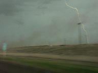 Severe thunderstorm east of Denver, Colorado